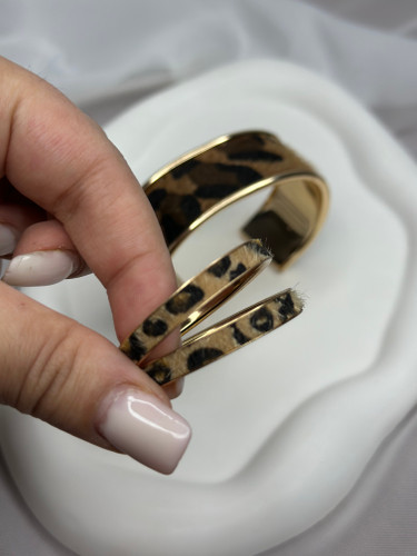 بنگل و گوشواره پلنگی پاییزه/تکی و ست