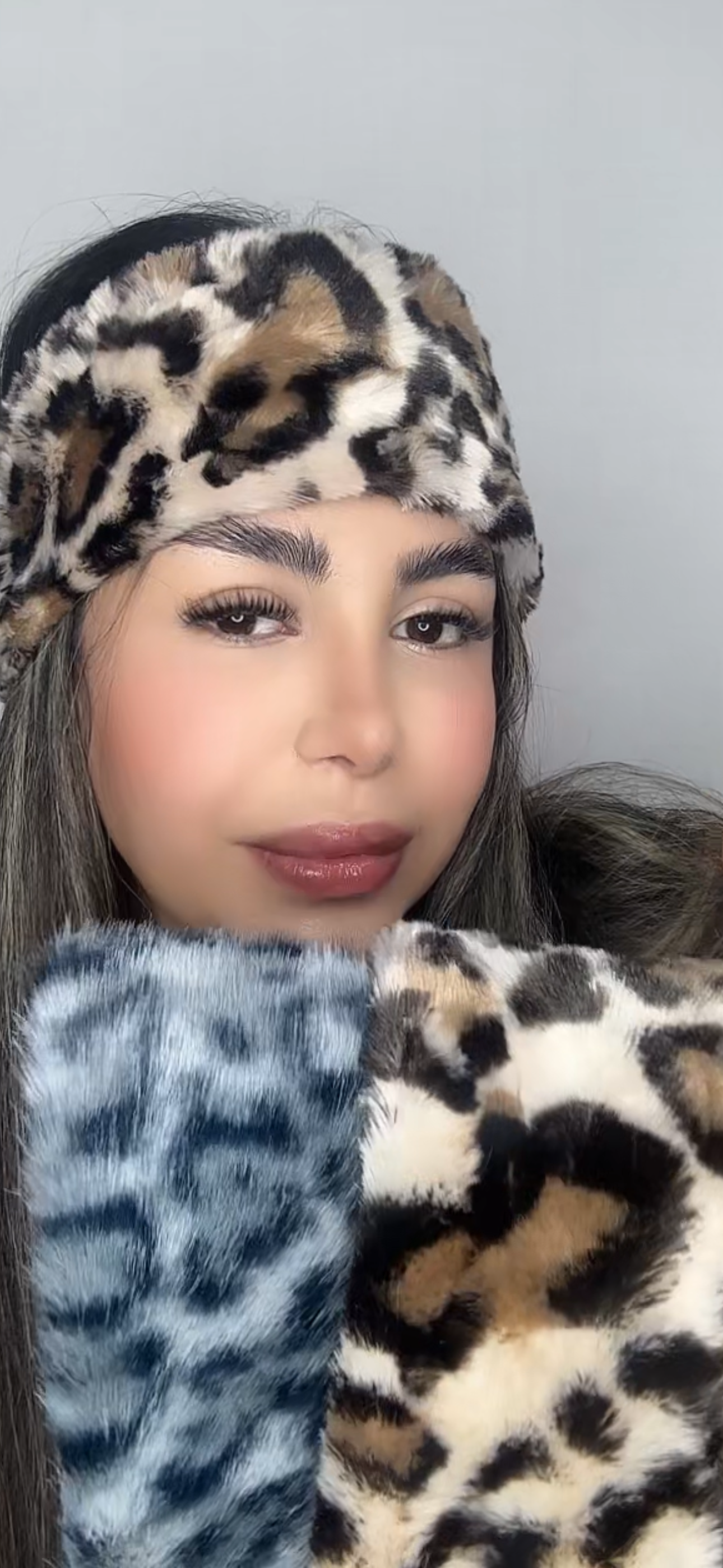 هدبند خز روسی خیلی نرم و لطیف پلنگی کاملا سبک و کشی